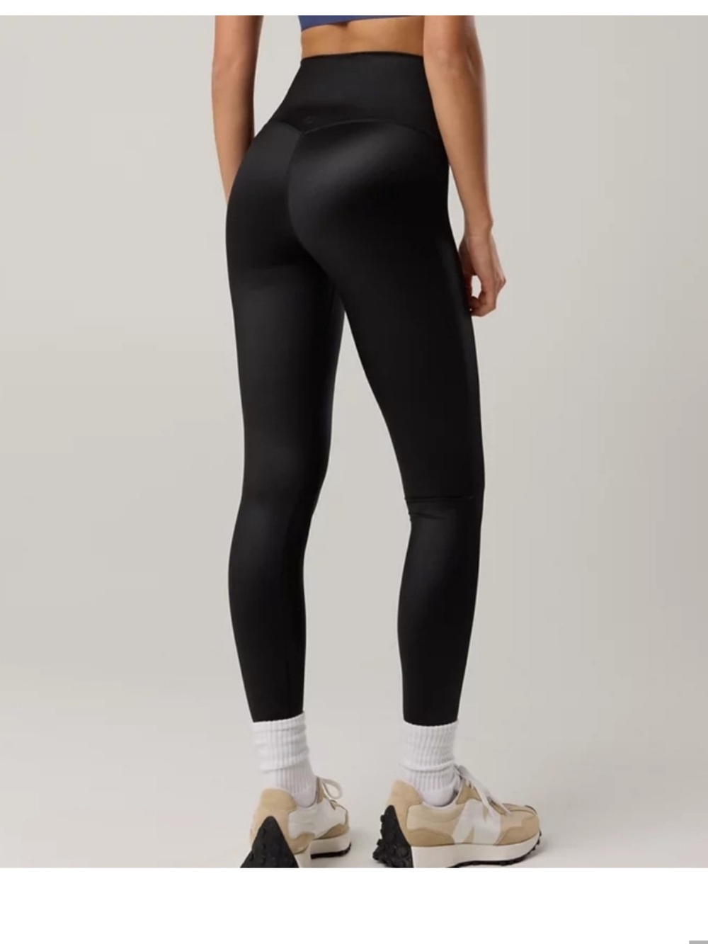 Aerie Black Offline Goals Gloss High-Rise Leggings